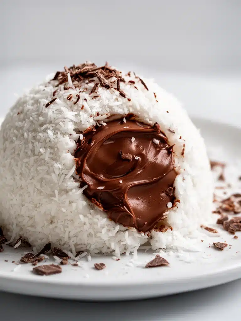 Coconut Dome with Chocolate Spread