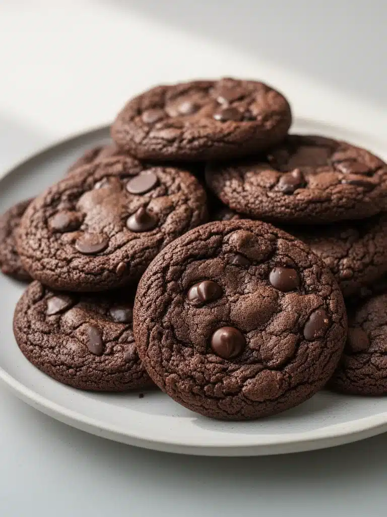 Delicious easy brownie cookies with a rich chocolate texture