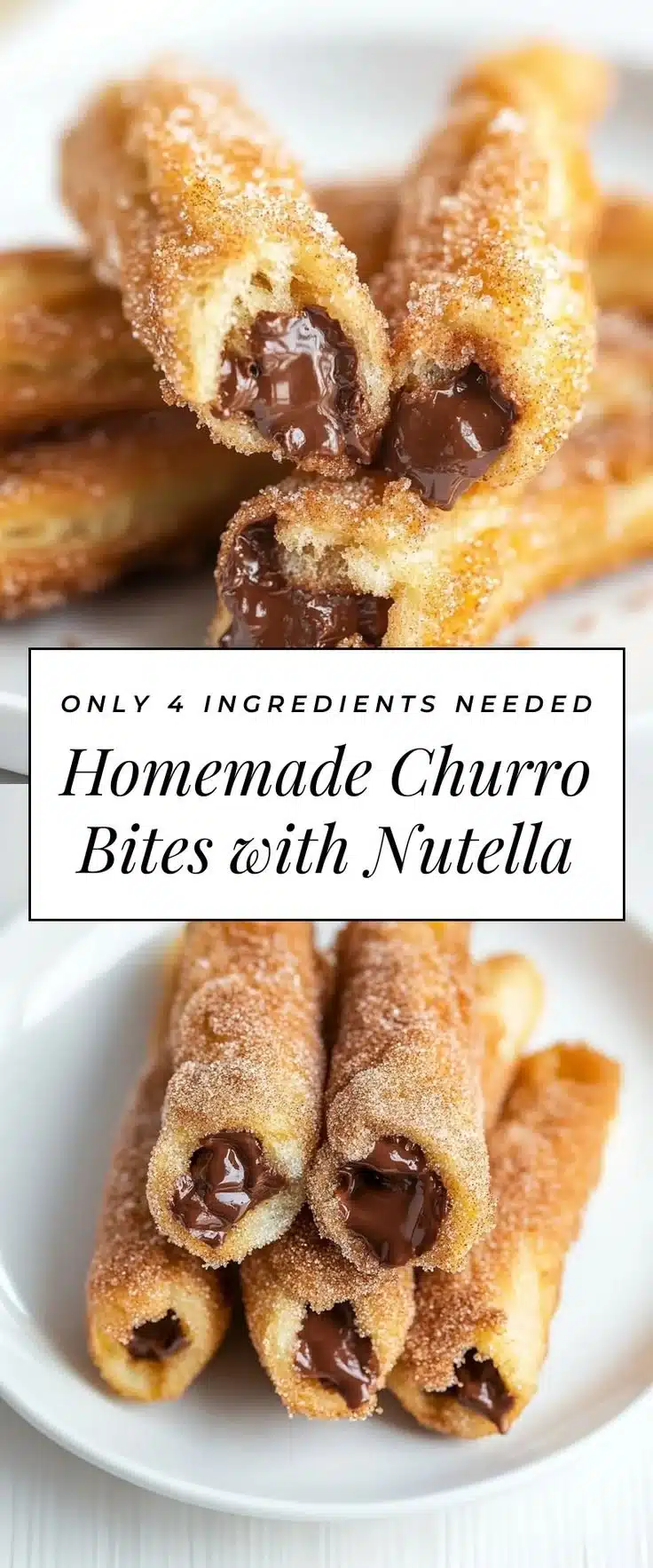 Homemade Churro Bites with Nutella