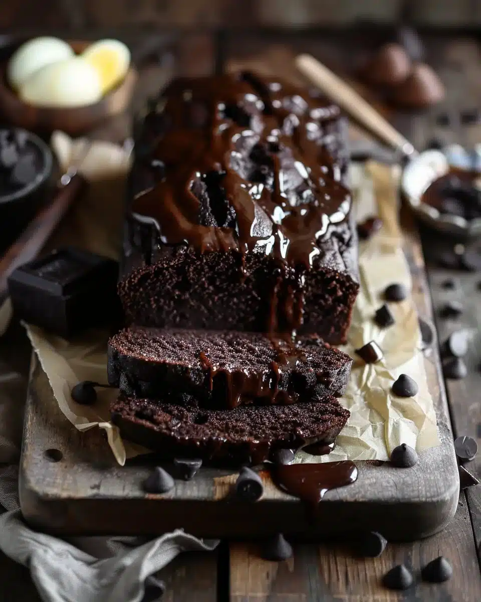 Hot Fudge Brownie Bread