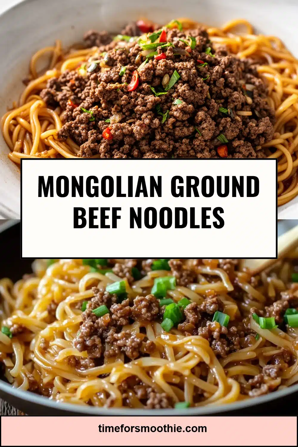 Mongolian Ground Beef Noodles
