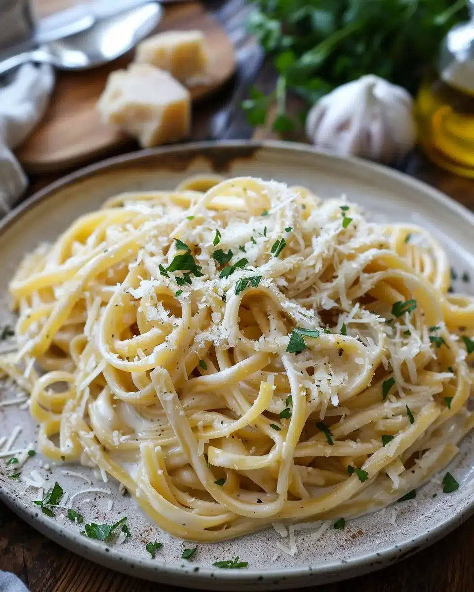 One Pot Creamy Garlic Pasta