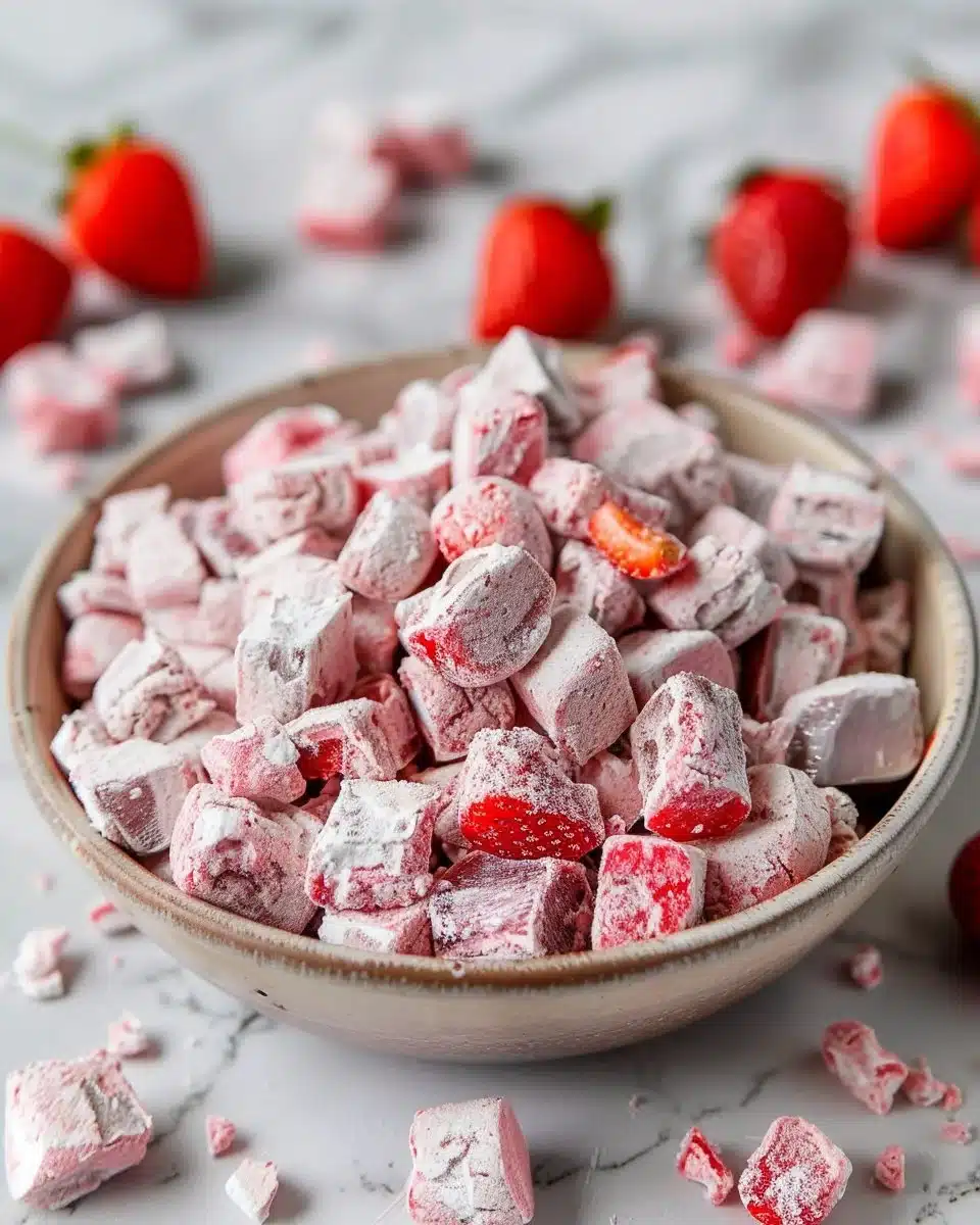Quick Strawberry Shortcake Puppy Chow