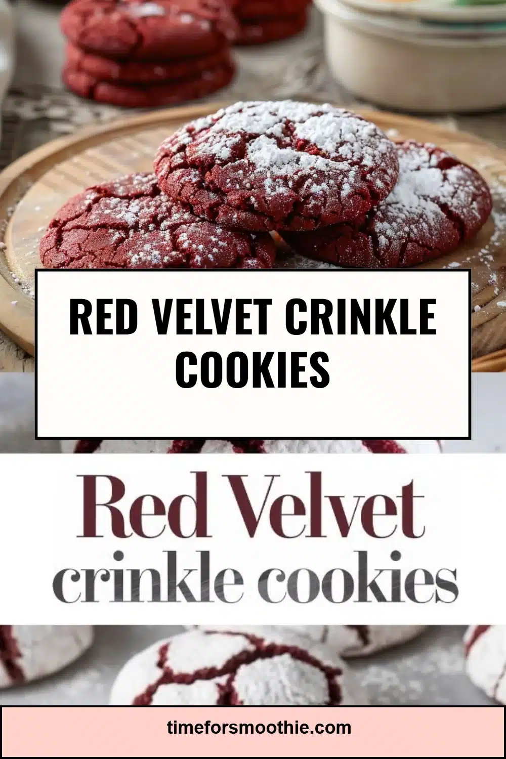 Red Velvet Crinkle Cookies