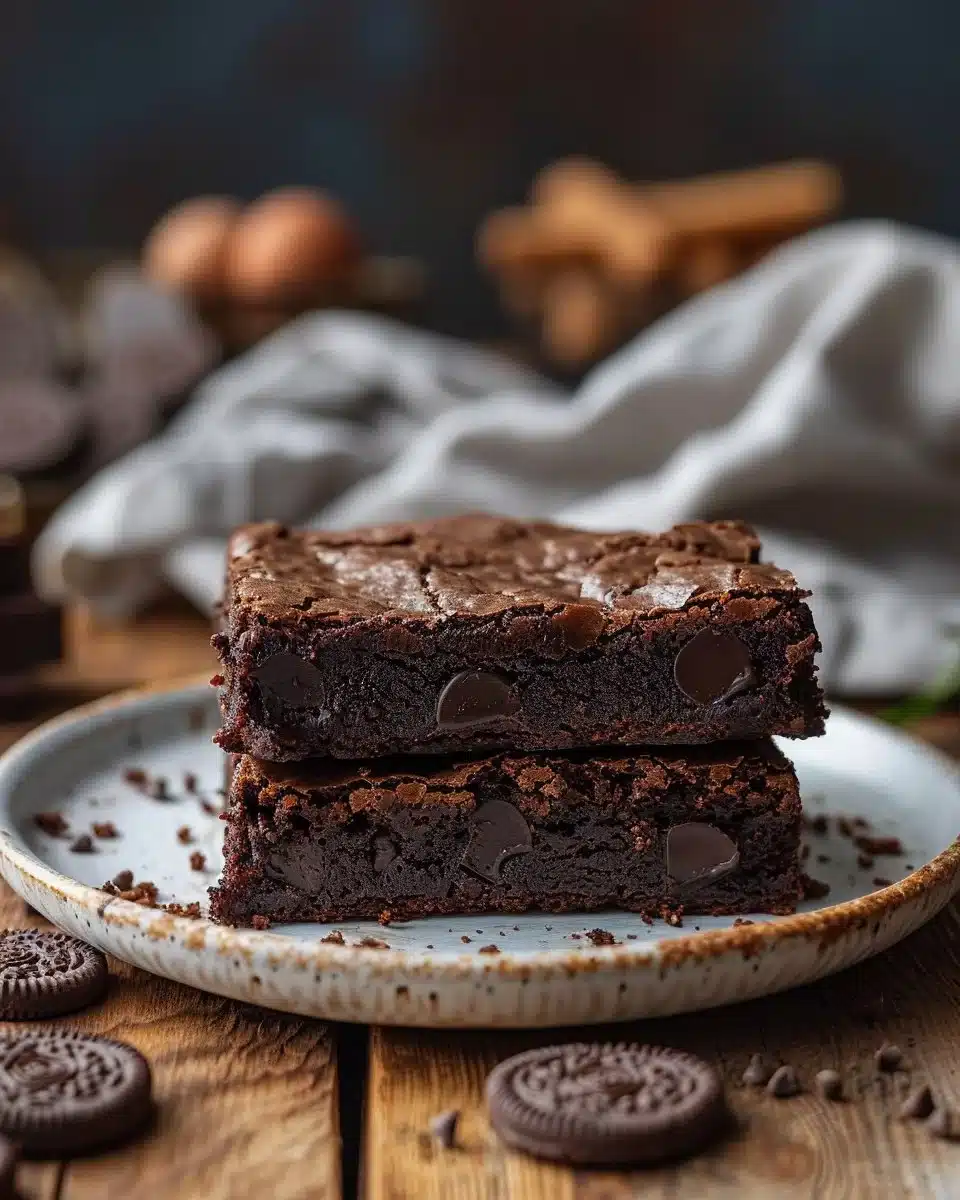 Decadent slutty brownies with layers of cookie dough and fudge