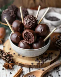 Starbucks copycat chocolate cake pops recipe with rich chocolate coating