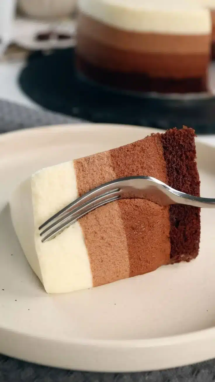 Triple Chocolate Mousse Cake