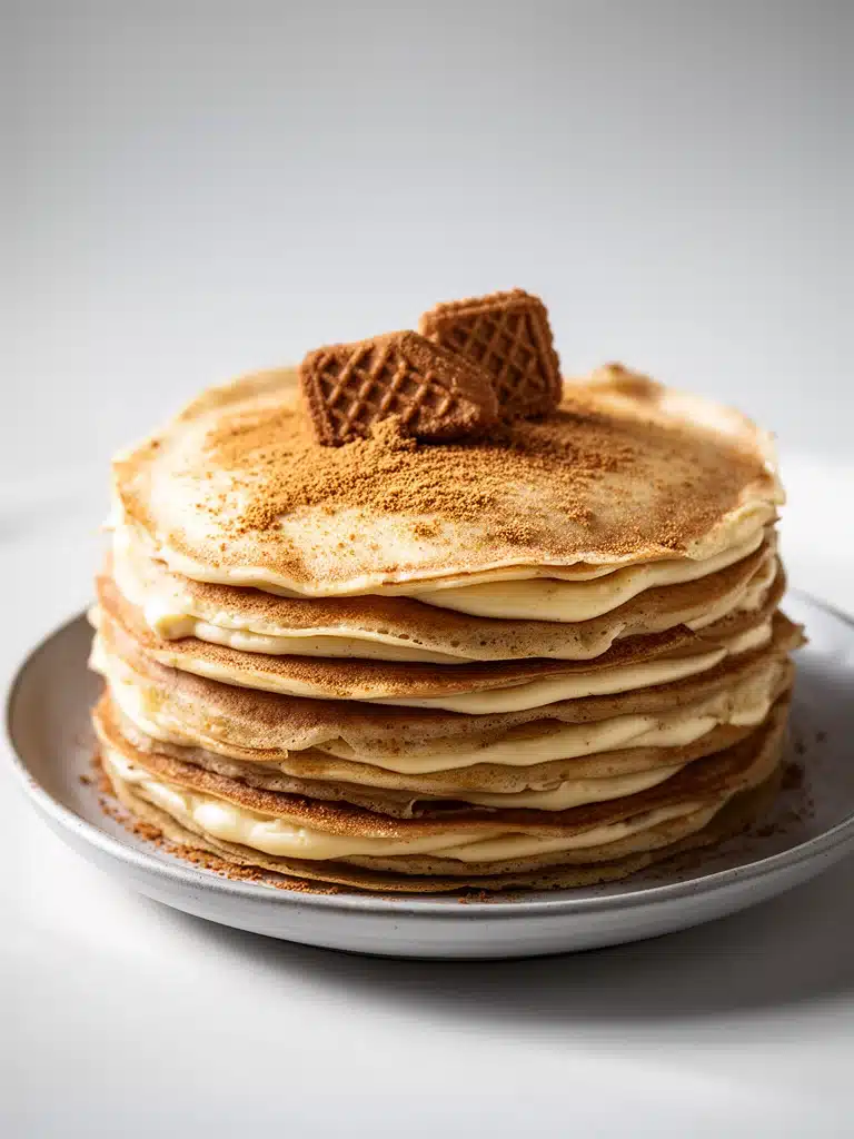 Vanilla & Speculoos Crêpe Cake