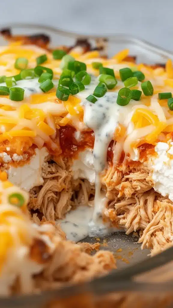 Buffalo Chicken Cheese Bake
