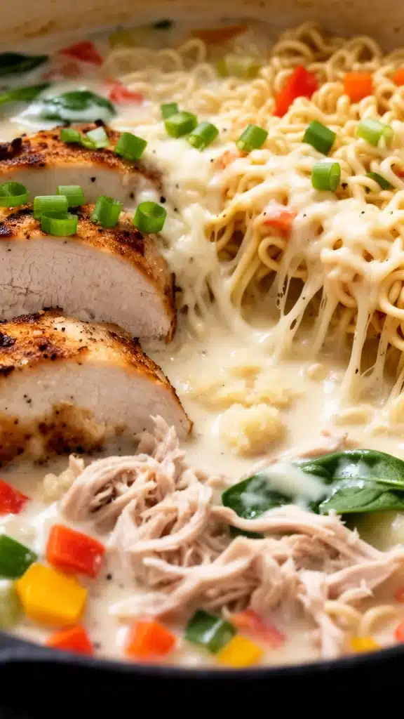 Creamy Garlic Chicken Ramen