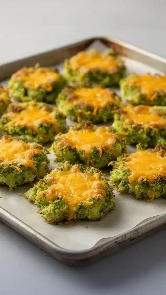 Crispy Broccoli Cheese Rounds