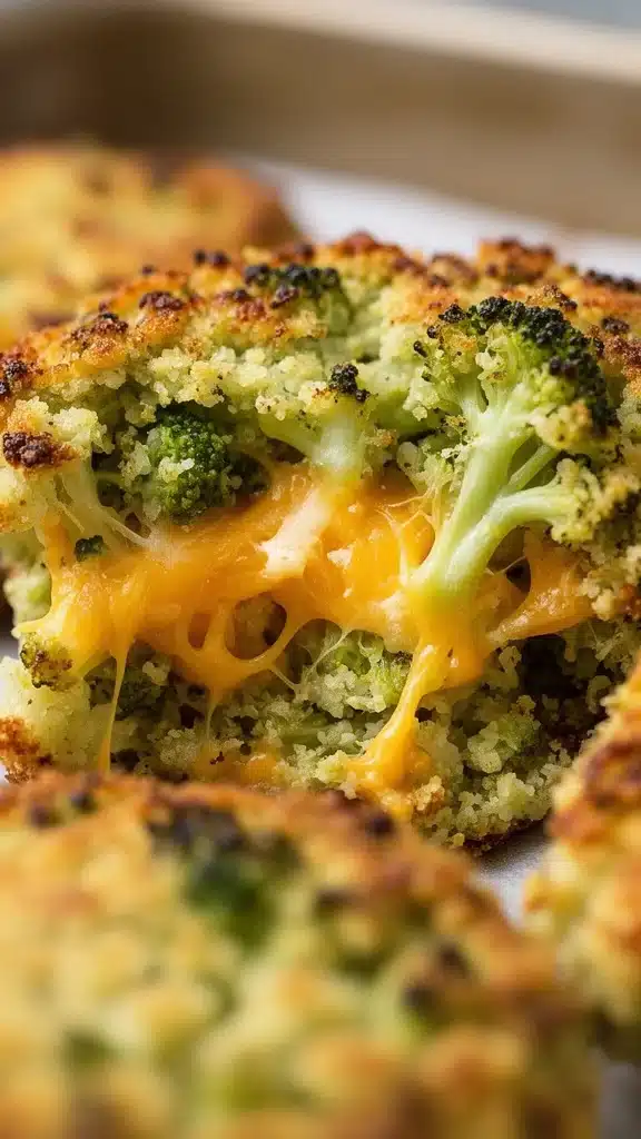 Crispy Broccoli Cheese Rounds