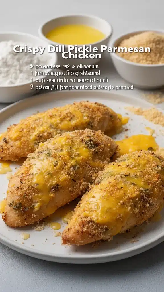 Crispy Dill Pickle Parmesan Chicken