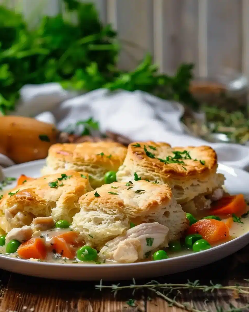 Easy and Delicious Chicken Pot Pie with Biscuits Recipe
