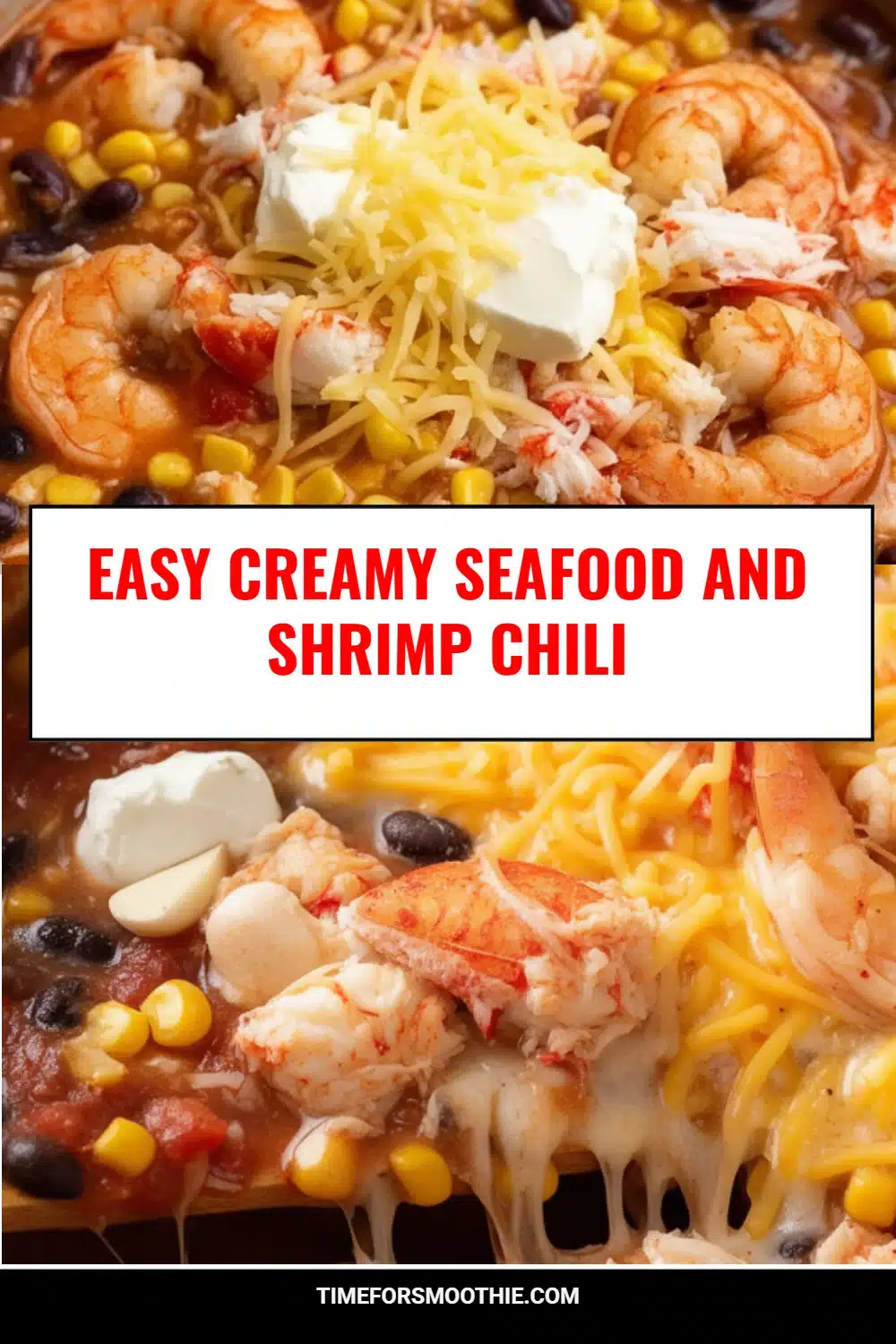 Easy Creamy Seafood and Shrimp Chili