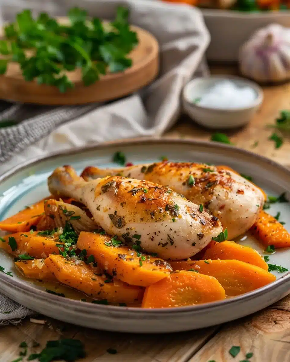 Garlic Herb Chicken & Carrot Plate