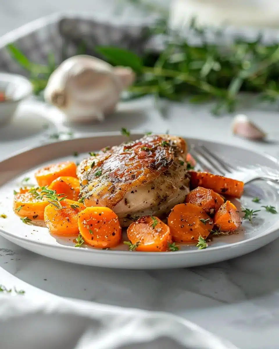 Garlic Herb Chicken & Carrot Plate
