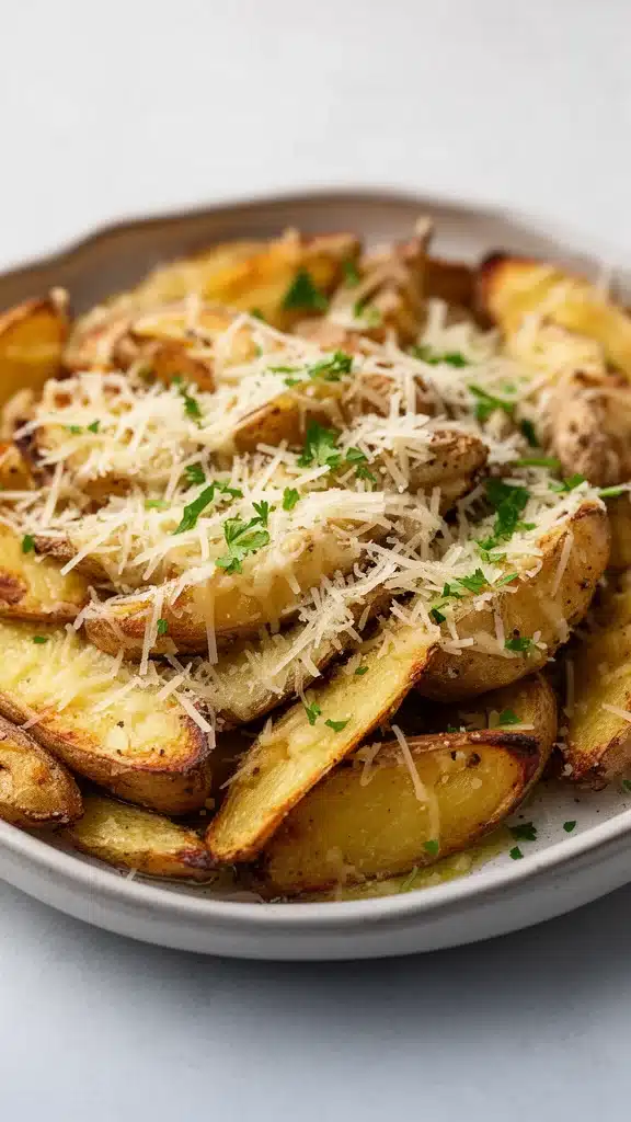 Garlic Parmesan Potato Wedges