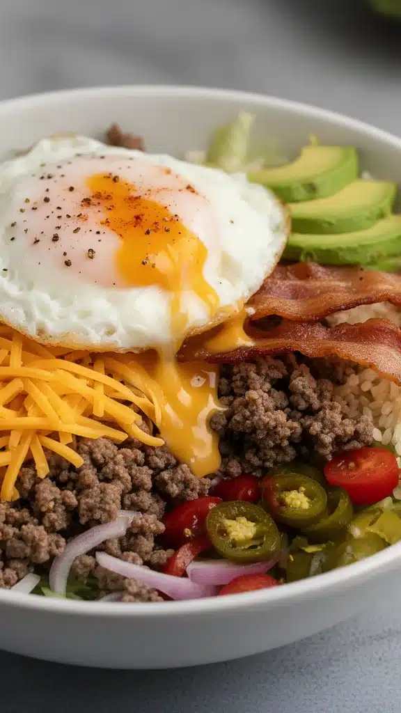 High-Protein Cheeseburger Bowls Recipe – Low-Carb Meal Prep with Ground Beef & Burger Sauce