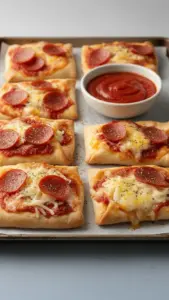 High Protein Pepperoni Pizza Rolls fresh from the oven
