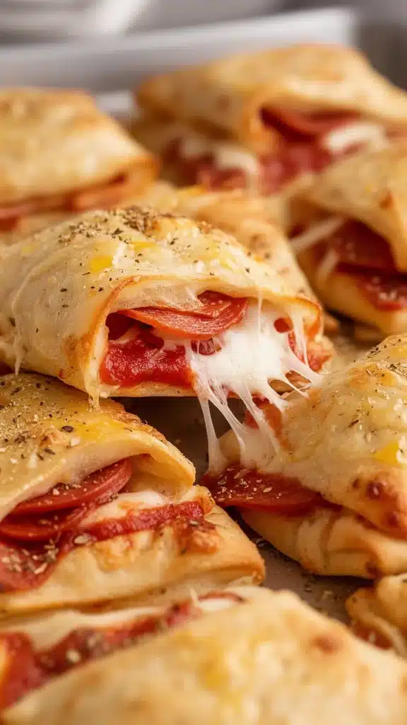 High Protein Pepperoni Pizza Rolls