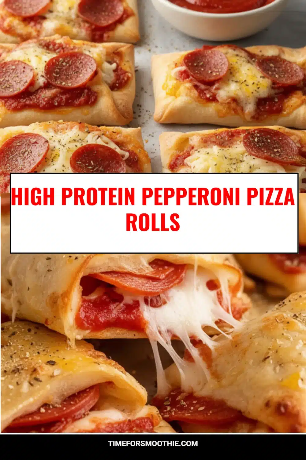 High Protein Pepperoni Pizza Rolls