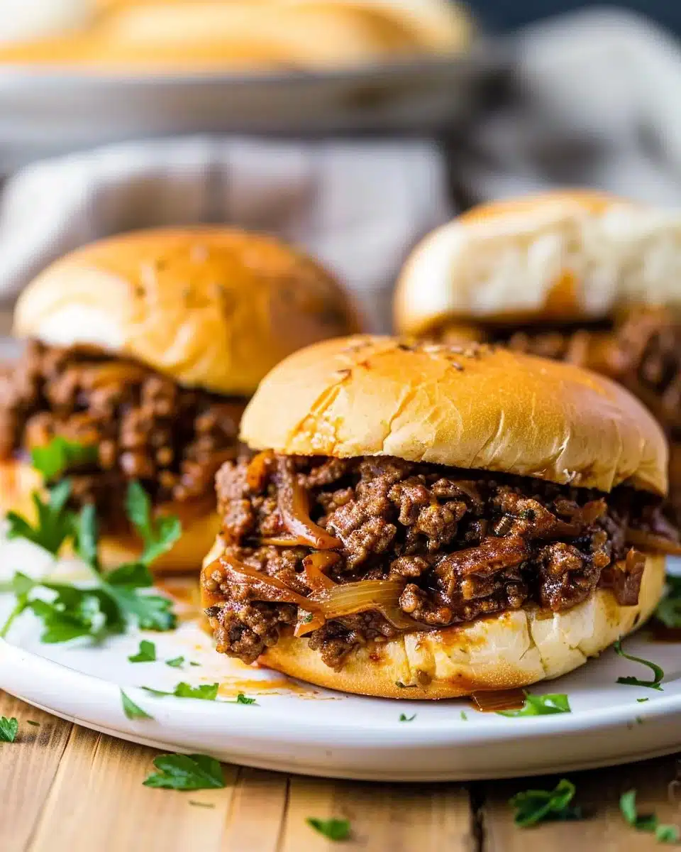 Irresistible French Onion Beef Sloppy Joes