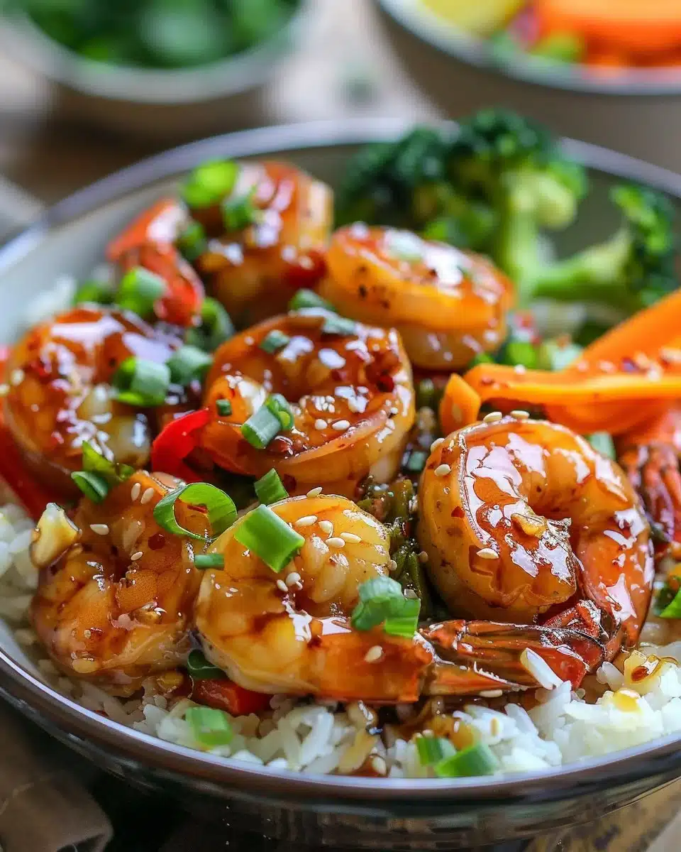 Irresistible Honey Garlic Shrimp Bowls