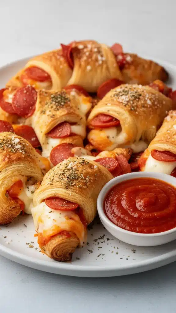 Mozzarella Pepperoni Croissant Rolls