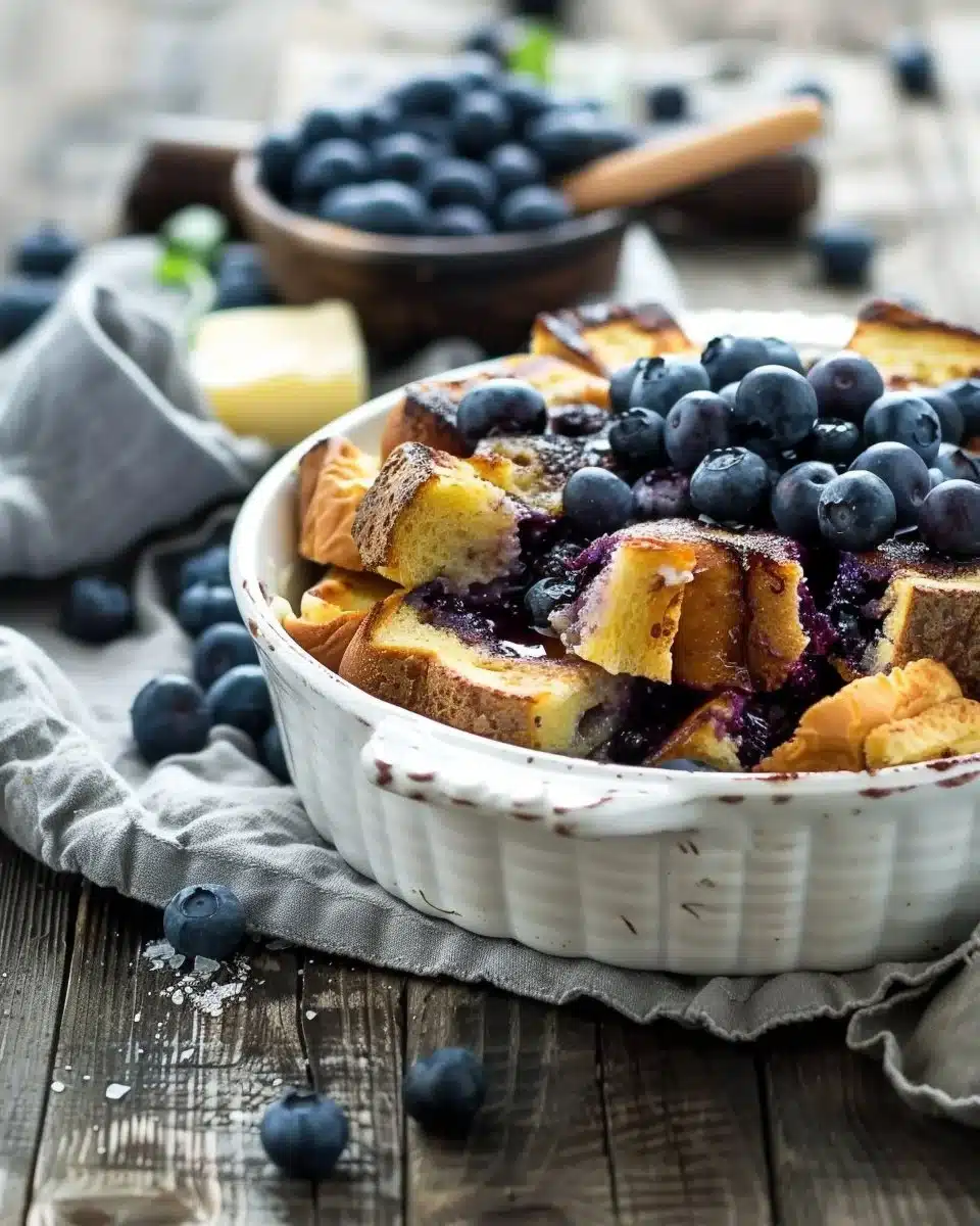 Quick Blueberry French Toast Casserole