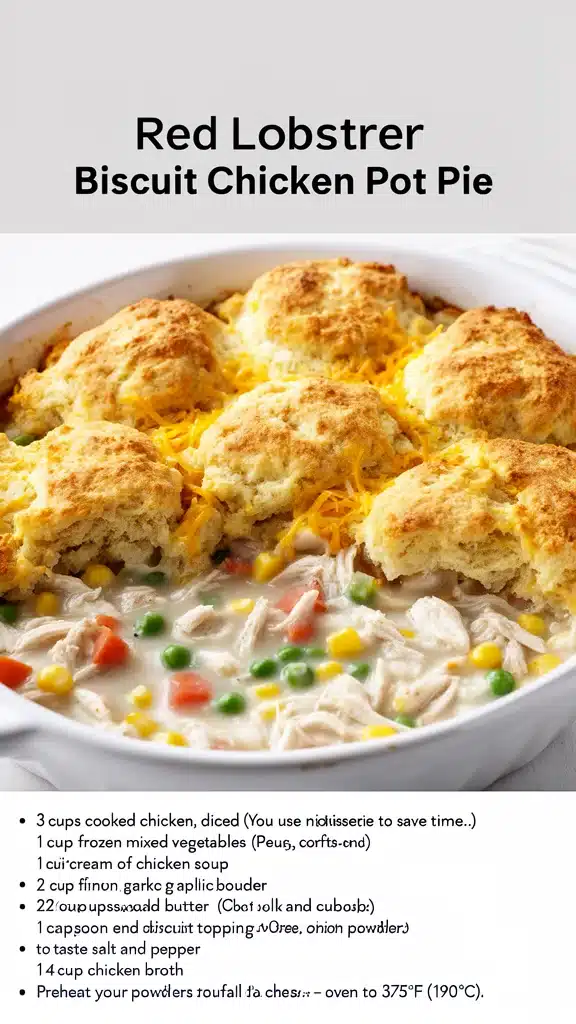 Red Lobster Biscuit Chicken Pot Pie
