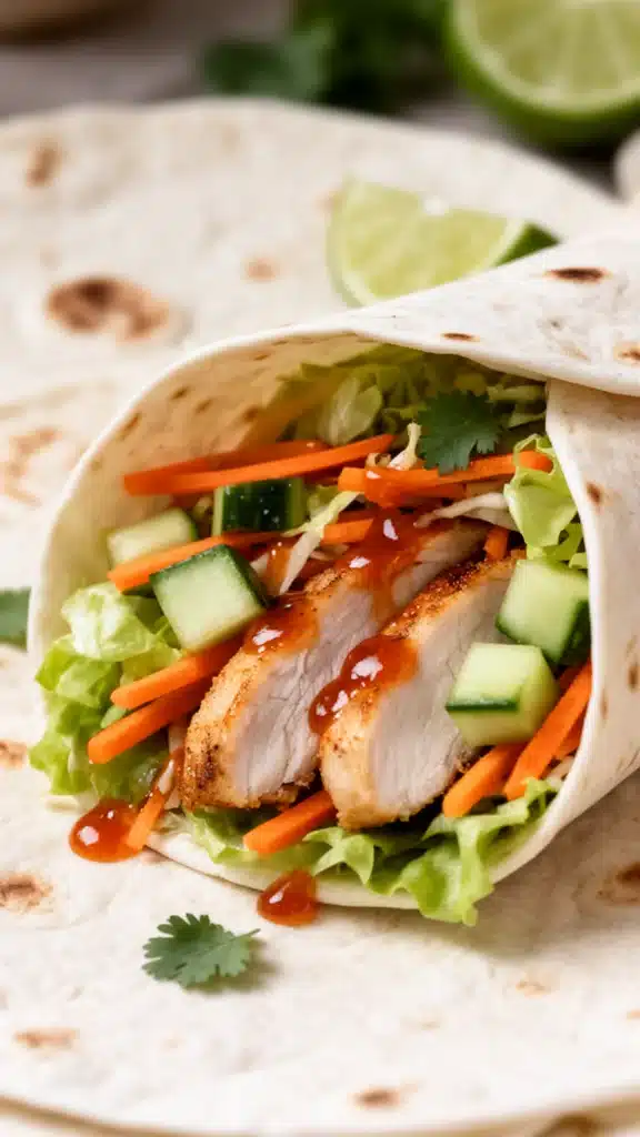 Sweet Chili Chicken Wraps
